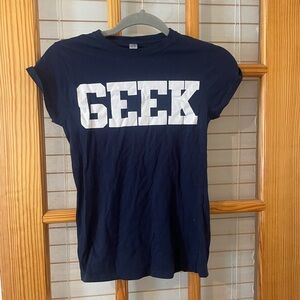 Navy Blue 'GEEK' T-Shirt